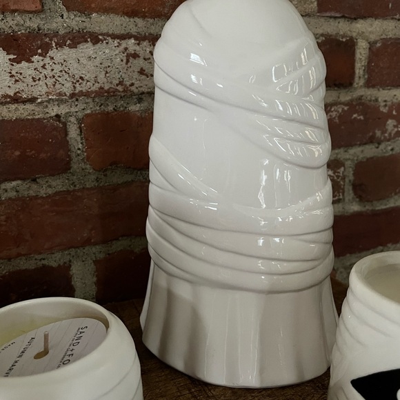 Martha Stewart mummy candle light up mummy and sand and fog autumn harvest candl - Picture 4 of 8